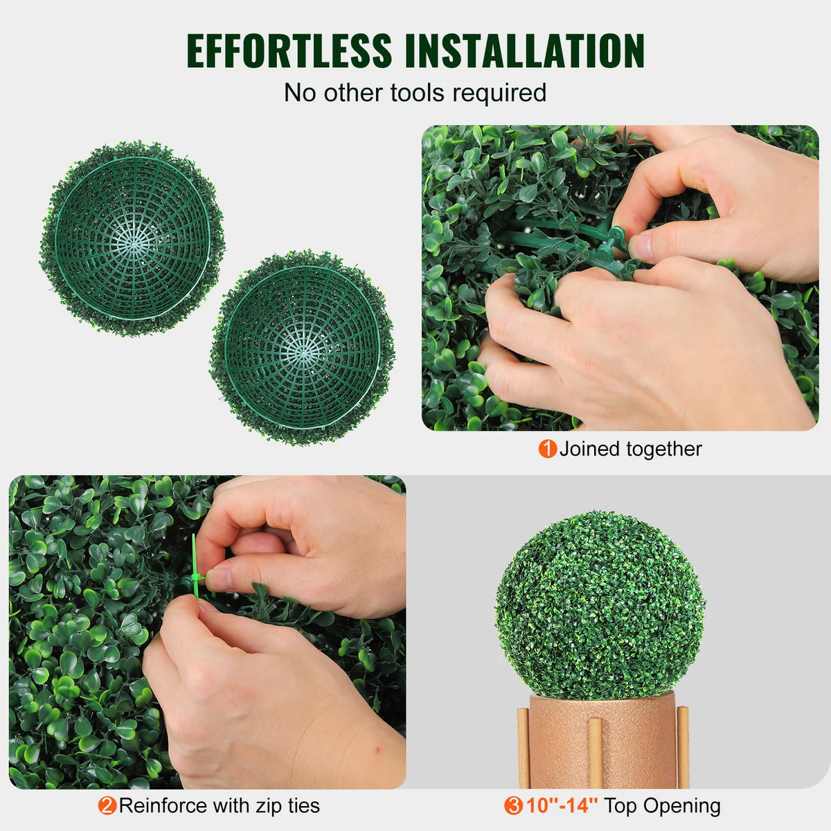 Artificial Boxwood Ball - Plant Decoration - Artificial Plant - 16inch Tall - 320MM Diameter - Artificial Boxwood Hedge Panel - Artificial Plant - Home Goods - Green