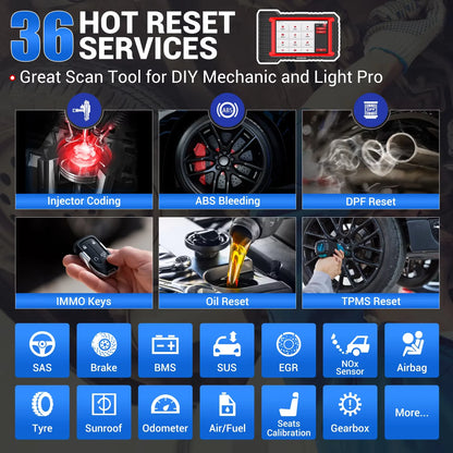 OBD2 Scanner – Auto Uitleesapparaat – Diagnoseapparaat – Codelezer – Uitleesapparatuur – 7 Inch Touchscreen – 31 Resetfuncties