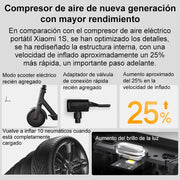 XIAOMI - Portable Air Compressor - Air Compressor - Tire Inflator - Mini Compressor - Electric Tire Pump - Smart Digital Tire Pressure Detection Inflator
