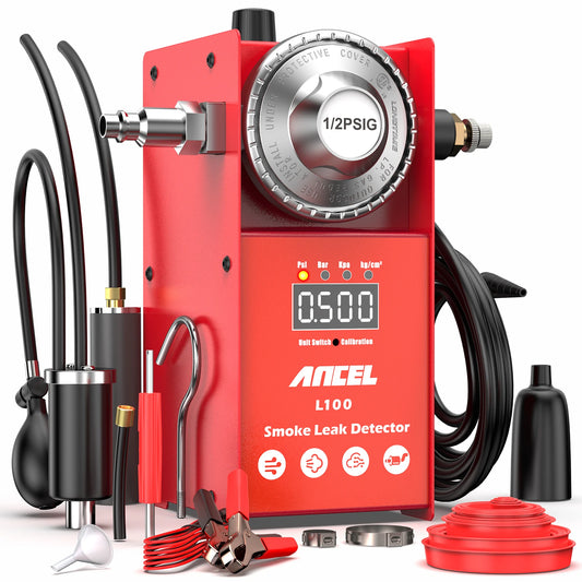 Rookmachine Voor Auto’s – Lekzoeker – Rookgenerator – Lekkage Tester – 12V Aansluiting – Digitale Drukmeter – Compleet Testpakket