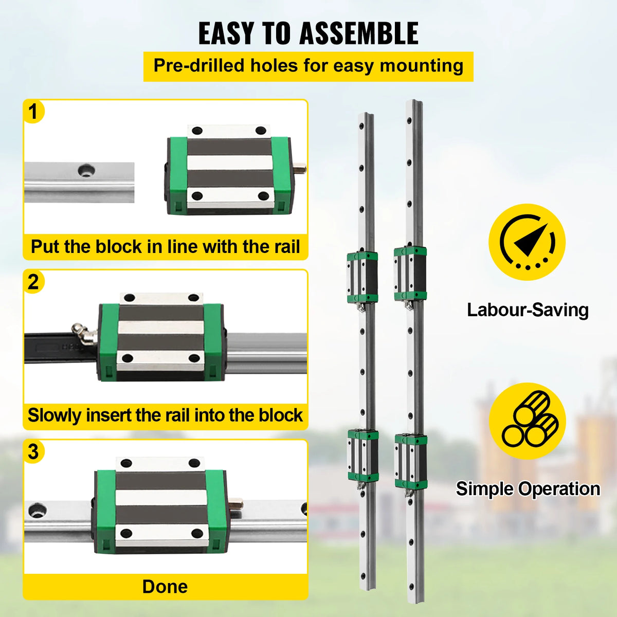 Geleiderail - 2Pcs lineaire geleiderail - koppelstrip set - 700MM - Slide Block - 4Pcs Slide Blocks RM1605 Kogelomloopspil W/Kogelmoer BF12/BK12 Moer- voor CNC DIY Frezen