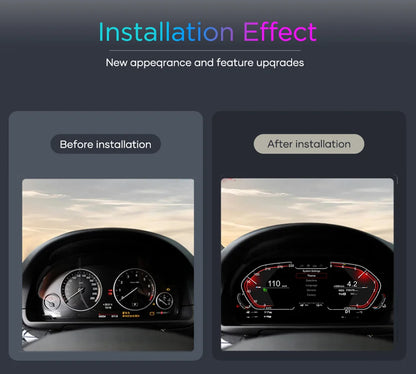 12,3 Inch Digitaal Dashboard – Auto Cockpit Display – LCD Snelheidsmeter – Virtuele Meter – Instrumentenpaneel – Plug & Play Installatie – HD 1920x720 Resolutie