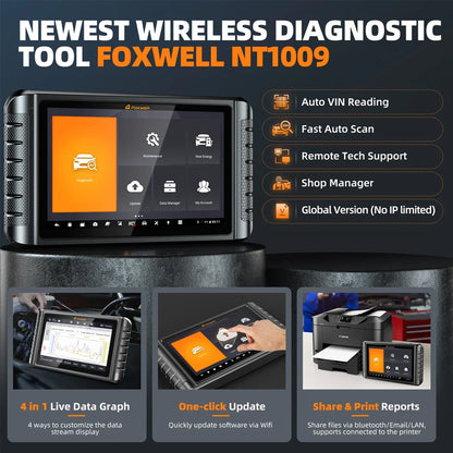 OBD2 Scanner – Auto Diagnostiek – Foutcode Uitlezer – Reset Tool – Bluetooth – Draadloos – 10,1 Inch Touchscreen