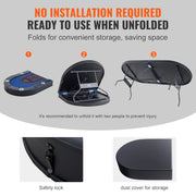 Pokertafel - Poker - Pokerset - Opvouwbaar - 8 Spelers - Blackjack - met gevoerde rails en roestvrijstalen bekerhouders Blauw