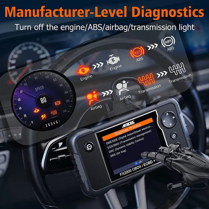 OBD Scanner - OBD2 - Auto Scanner - Auto uitlezen - Diagnose Apparatuur voor Auto's - Car OBD2 Diagnose Tool - 4-System Code Reader - Engine, ABS, SRS & Versnellingsbak - Volledige OBD2 Scanner - Automatische Software Update