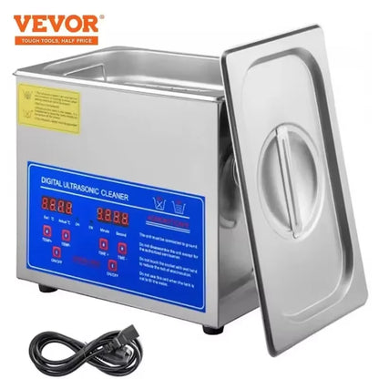 Ultrasoon Reiniger - Roestvrij Staal Professionele -  Ultrasone Reinigingsapparaat - Digitale Verwarmings Timer - Sieraden - Brillen - Tanden - 10L - QUORE