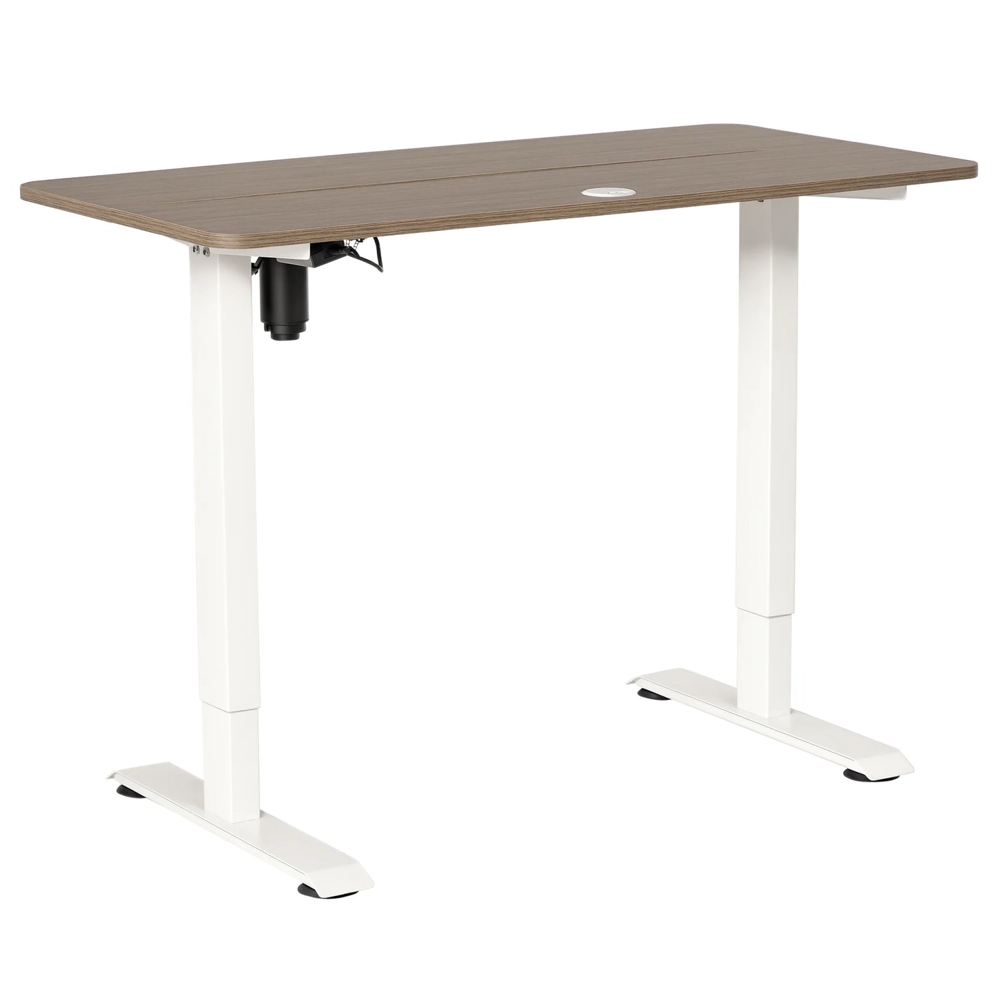 Bureaustoel Elektrisch Verstelbaar – Kantoorstoel – Ergonomische Stoel – Verstelbare Werkstoel – Computerstoel – Elektrische Hoogteverstelling 72-116 cm – Werkblad 120x60 cm Melamine Hout - Wit