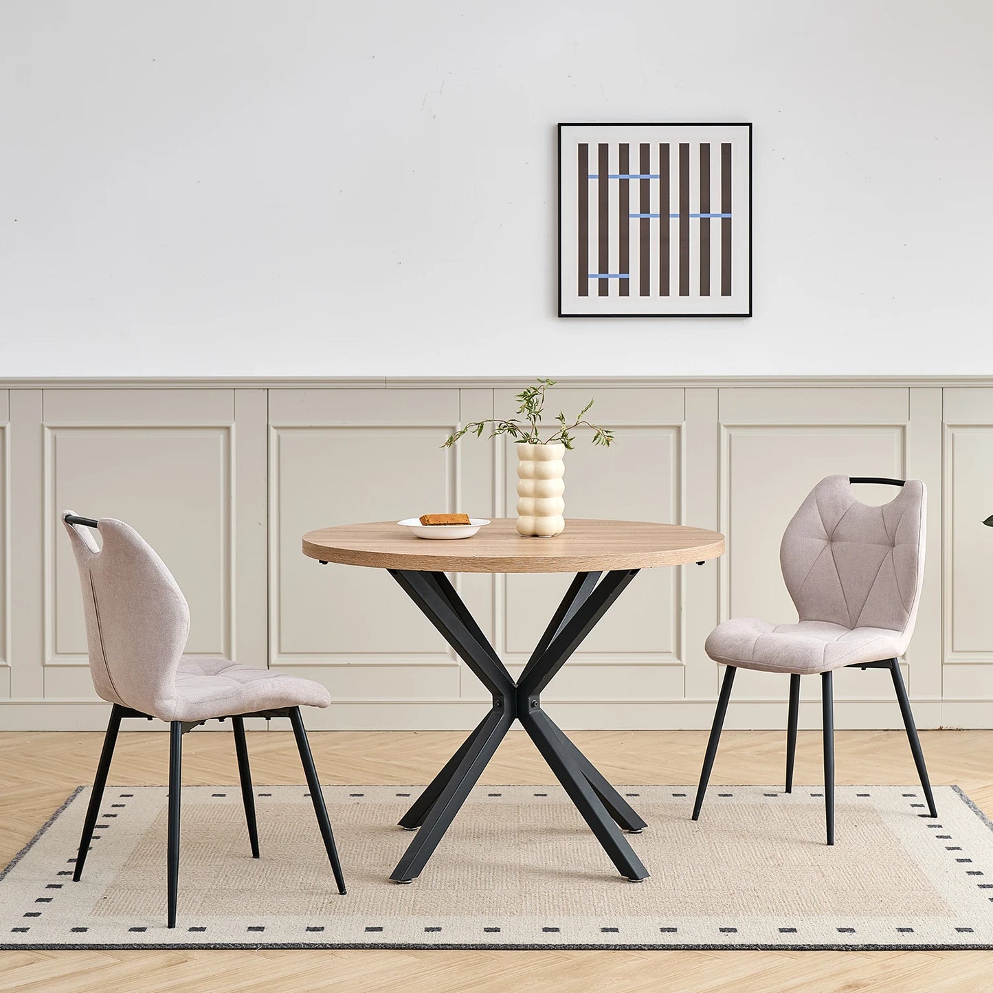Ovale Eettafel – Eetkamertafel – Houten Tafel – Scandinavische Tafel – Design Tafel – Lichtbruin MDF – 180x90 cm – Geschikt voor 6-8 Personen - QUORE