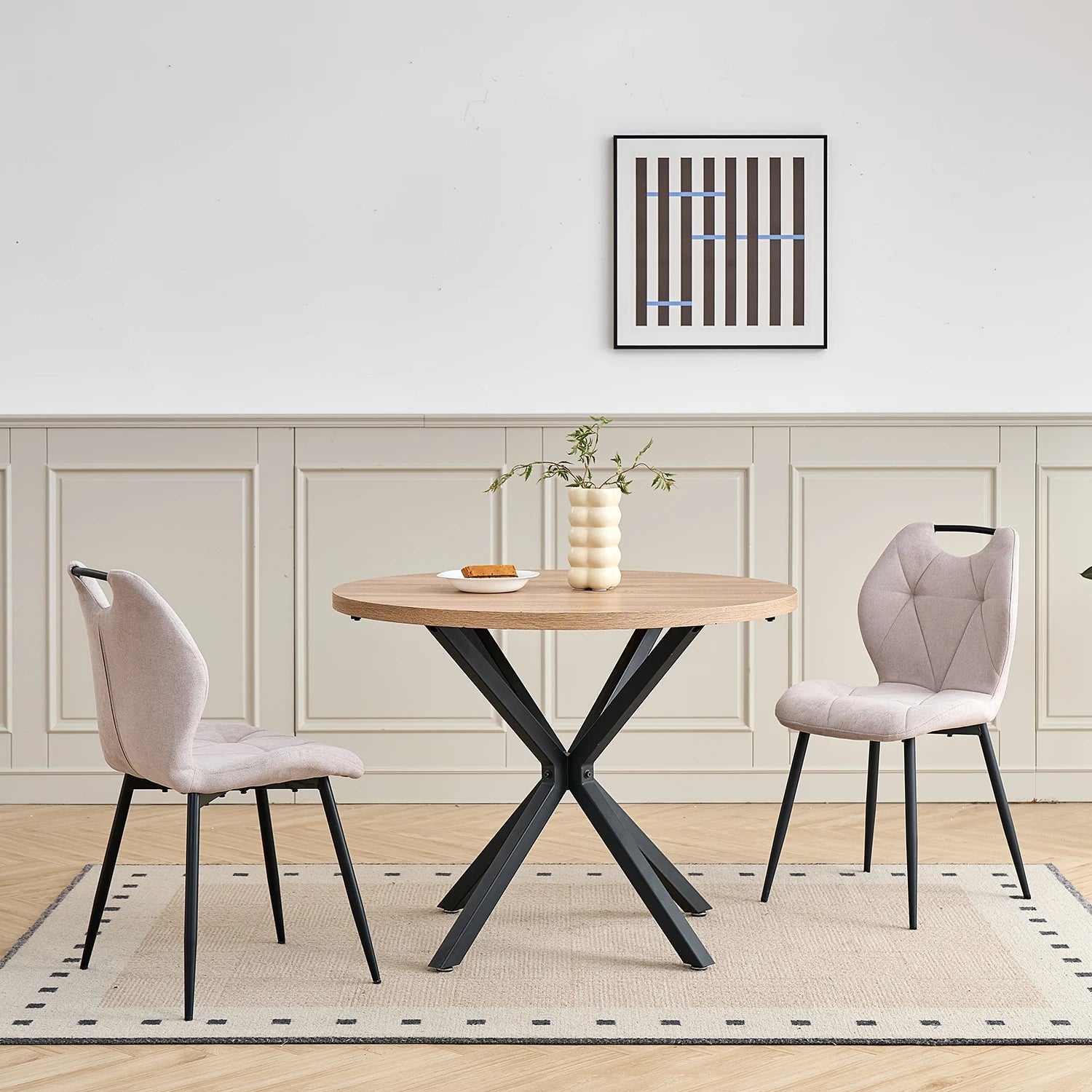 Ovale Eettafel – Eetkamertafel – Houten Tafel – Scandinavische Tafel – Design Tafel – Lichtbruin MDF – 180x90 cm – Geschikt voor 6-8 Personen - QUORE