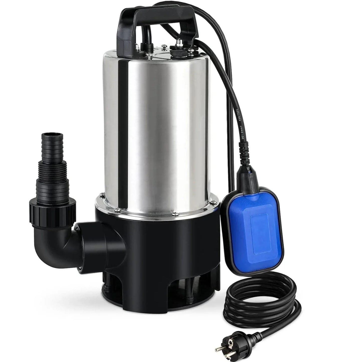 Dompelpomp - Vuilwaterpomp - Waterpomp – 1100W voor Vuil Water - 16500 L/h – Met Vlotterschakelaar – Zwart/Blauw