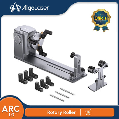 Laserrotary – Rotary Roller – Laser Graveermodule – 3-in-1 Rotary – Roterende Roller – 180° Verstelbare Hoek – Geschikt Voor 95% Graveermachines - QUORE