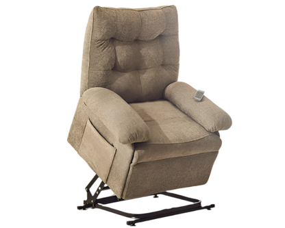 Elektrische Liftfauteuil – Liftstoel – Relaxstoel – Verstelbare Fauteuil – Comfortabele Stoel – Zacht Gewatteerd Kussen – Stil Liftmechanisme - 70 x 68 x 24 cm - Bruin