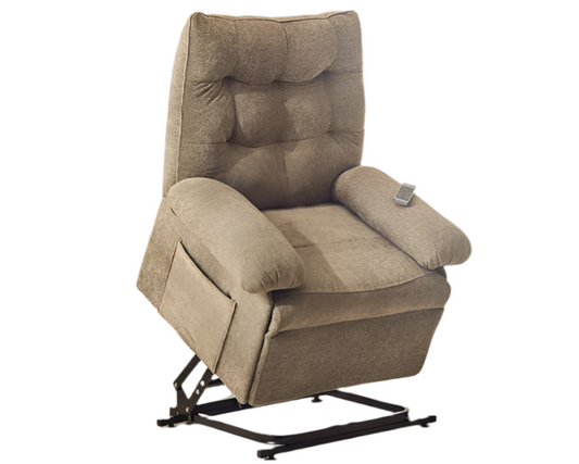 Elektrische Liftfauteuil – Liftstoel – Relaxstoel – Verstelbare Fauteuil – Comfortabele Stoel – Zacht Gewatteerd Kussen – Stil Liftmechanisme - 70 x 68 x 24 cm - Bruin