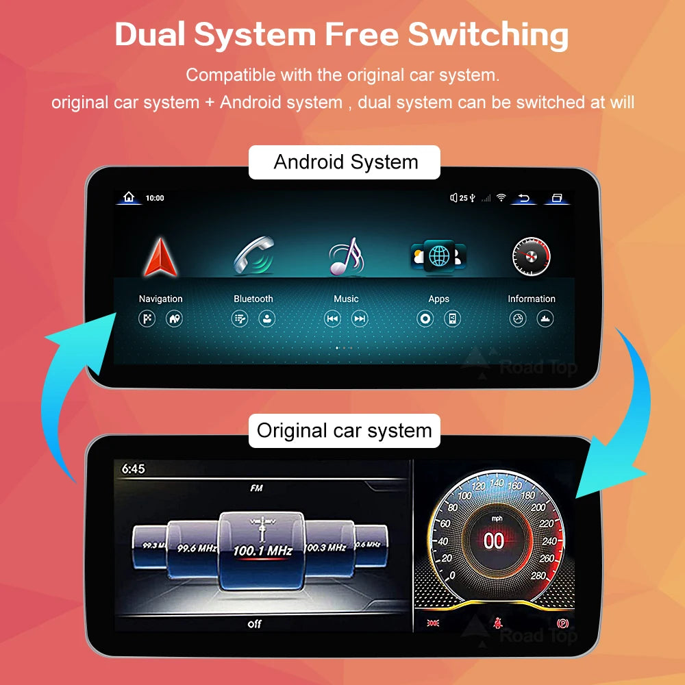 Android 13 Touchscreen – Multimedia Unit – Navigatiesysteem – Auto Radio – Head Unit – 10,25 Inch Scherm – Qualcomm 8GB RAM & 128GB Opslag