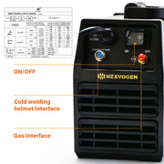 Hzxvogen - HBT2000P - Elektrisch lasapparaat - 200A - 4 in 1 - Aluminium Tig-lasmachine - ARC-kracht 2T-4T - Zwart