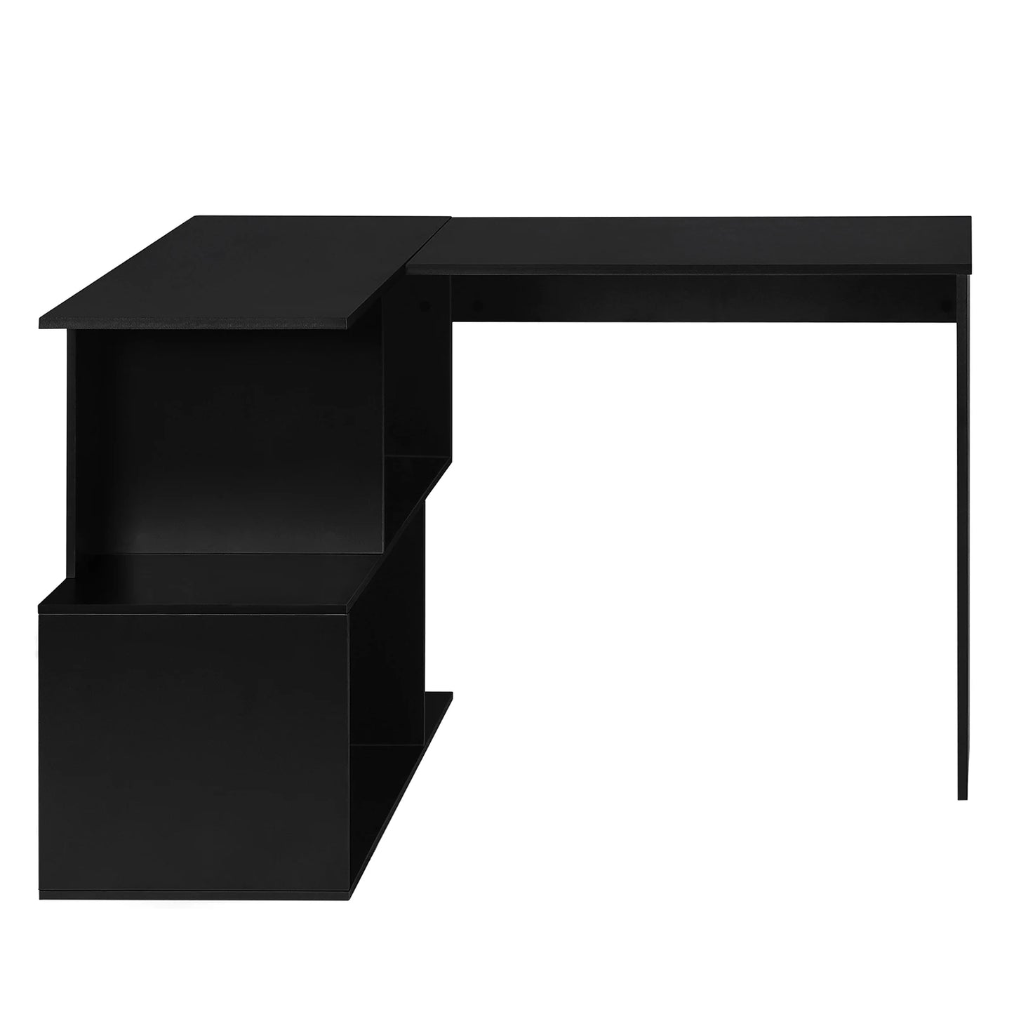 Computer Bureau - L-Vorm - Gaming Bureau - Gaming Tafel - Computer Tafel - Hoekbureau - 100x40x77cm - Laptoptafel - Ruimte voor Boeken - en Documenten - Wit