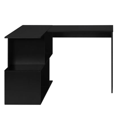 Computer Bureau - L-Vorm - Gaming Bureau - Gaming Tafel - Computer Tafel - Hoekbureau - 100x40x77cm - Laptoptafel - Ruimte voor Boeken - en Documenten - Wit