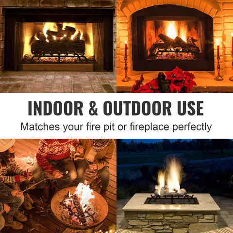 Firewood Rack - Firewood Rack - Indoor Wood Storage - Wood Storage - Wood Rack - Indoor Firewood Rack - Firewood Storage - Firewood Rack - Outdoor Firewood Rack - 27in - 6 Legs - Solid Powder Coated Steel Bars - Black