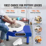 Draaiplateau - Draaischijf Pottenbakken - Draaischijf - Pottenbakken Draaischijf - Pottenbakkersschijf - Elektrische Pottenbakkers Draaischijf - met Handmatig LCD-paneel Voetpedaal ABS Afneembare Wastafel
