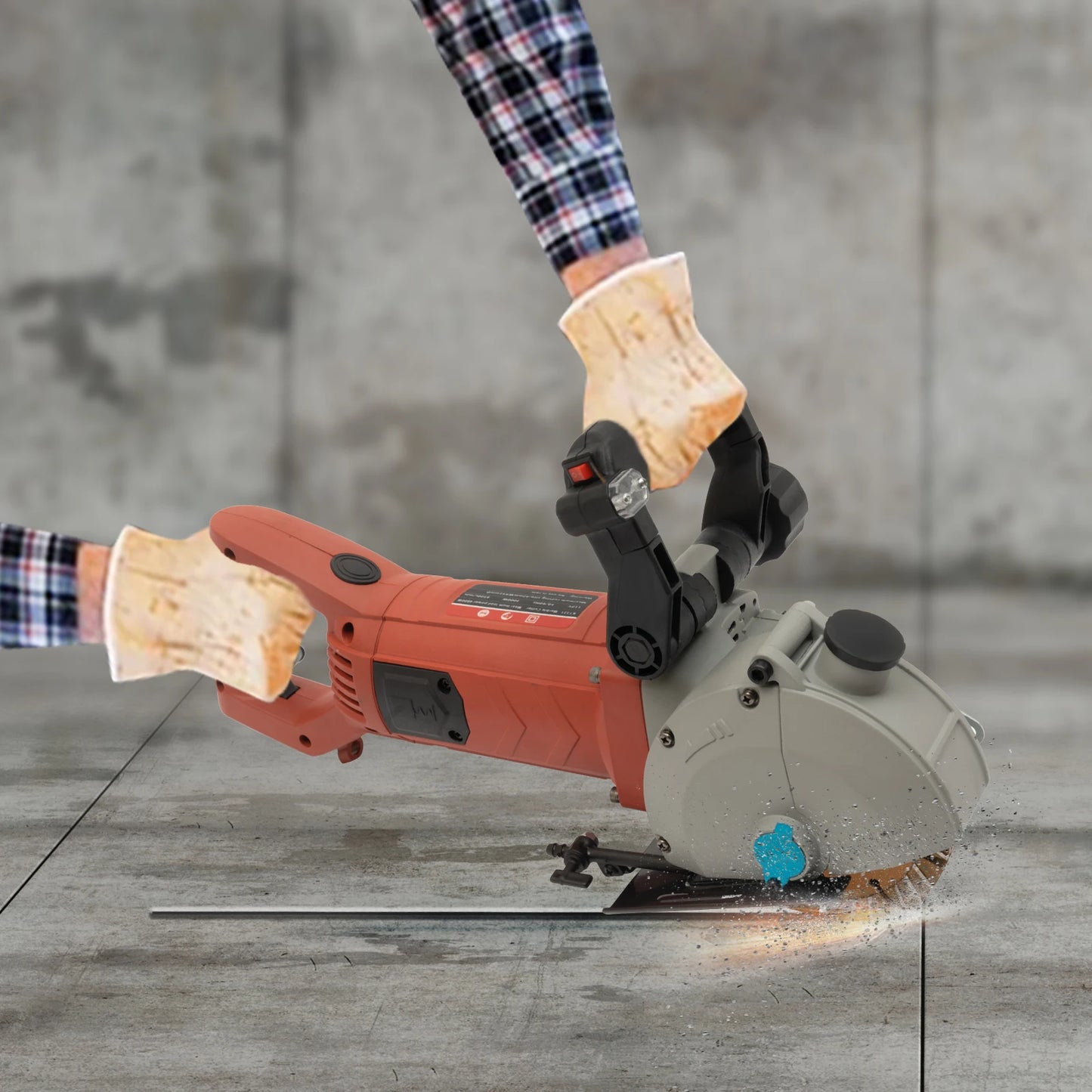 Groefzaag – Betonzaag – Muurzaag – Bouwzaag – 4800W Koperen Motor – Instelbare Zaagdiepte Tot 41 Mm