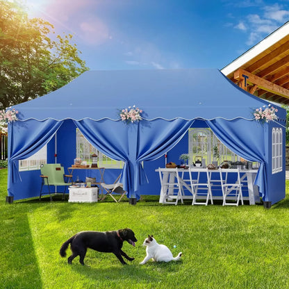 Tuinpaviljoen – Vouwwagen – Overkapping – Partytent – Marktstand – 3x6 Meter – UV-Bestendig