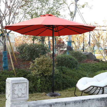 Terrasparasol – Parasol – Buitenparasol – Zonnescherm – Schaduwparasol – 4,5 Meter Breed – 12 Stalen Baleinen