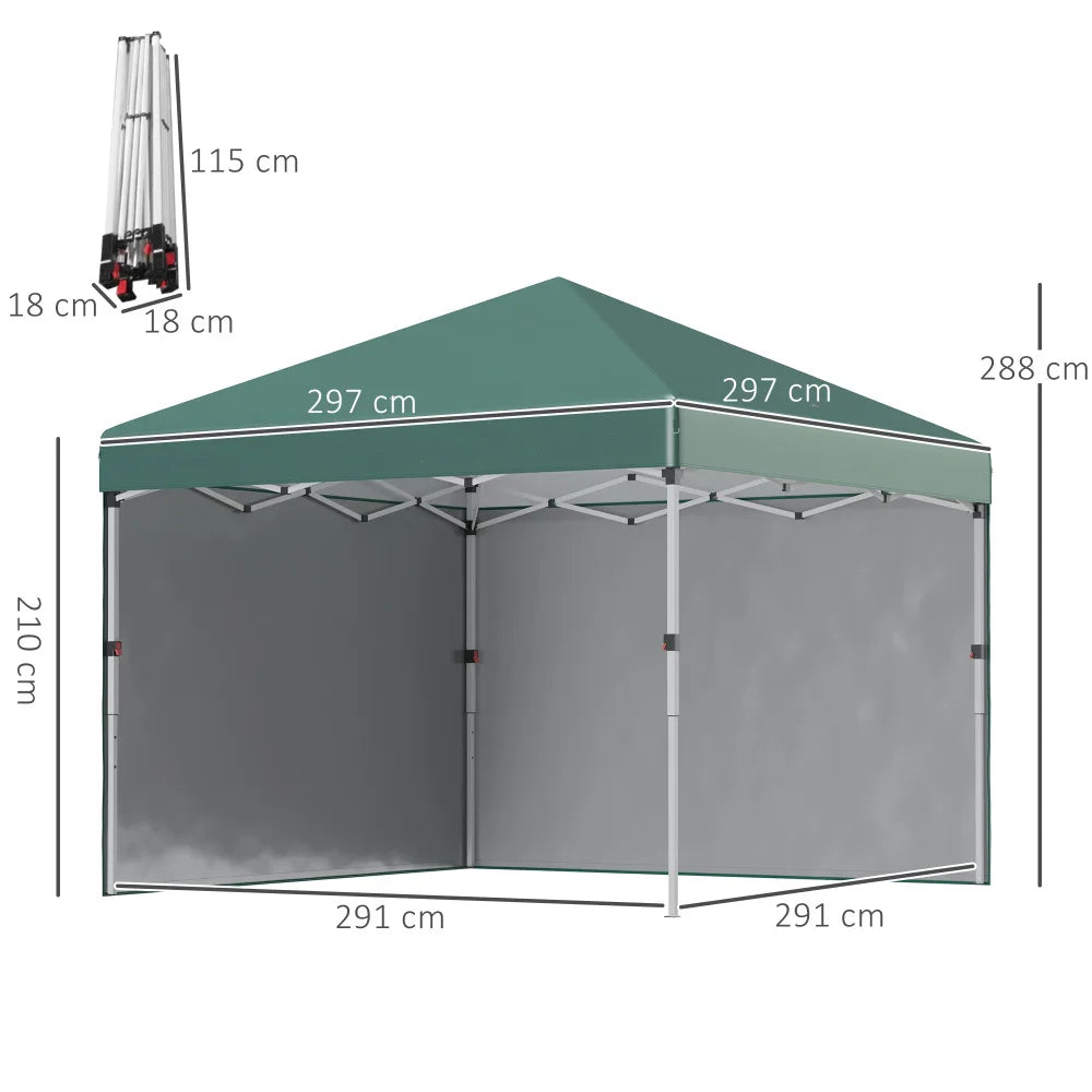Tuinpaviljoen – Tuinoverkapping – Tuinkamer – Eventtent – Opvouwbare Paviljoen – Verstelbare Hoogte 268-288 Cm – Water- En UV-Bestendig
