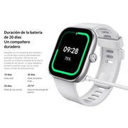Xiaomi Redmi Watch 4 - Smartwatch - Xiaomi Smartwatch - Smartwatches - Bluetooth Phone Call, Blood Oxygen Heart Rate Stress Monitoring - 1.97” AMOLED 390×450 pixel - Silver Gray