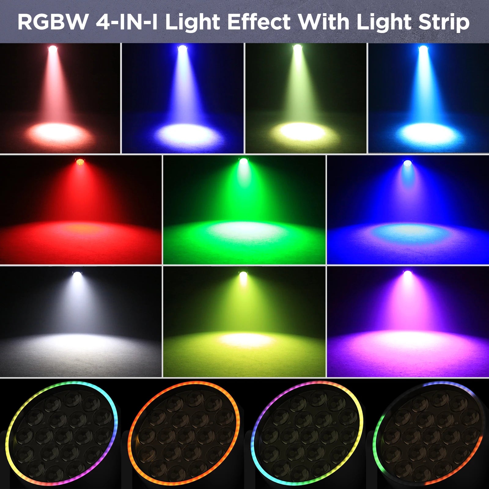 Moving Head Light – Led Verlichting – Podiumlamp – DJ Licht – Stroboscoop – 4 Stuks EU Stekker – 220W Vermogen – Instelbare Zoom en Focus - QUORE