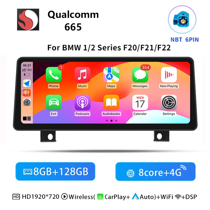 12,3 inch Multimedia Speler – Android 14 Systeem – CarPlay Draadloos – GPS Navigatie – Auto Entertainment – 8GB RAM 128GB Opslag – Krachtige 4 x 45W Versterker