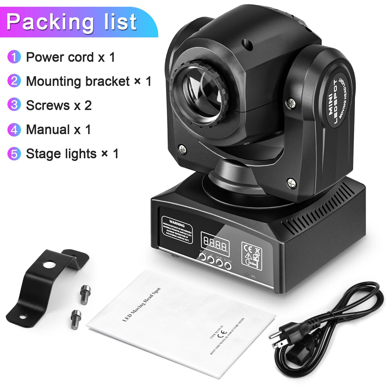 Movinghead – Podiumverlichting – Discolamp – DJ Licht – Partylicht – Set Van 4 – 30W RGBW LED – DMX512 Compatibel - QUORE