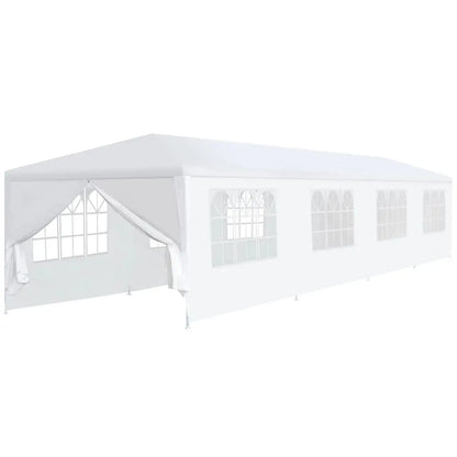Tuinpaviljoen – Partytent – Tuitent – Overkapping – Waterdicht – 3 x 12 Meter – Roestvrij Staal Frame - Wit