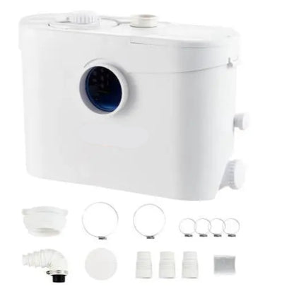 Macerator Pomp - Waterpomp - Vuilwaterpomp - 700W - 9600 L/h Capaciteit - 10m Opvoerhoogte - 3 Inlaten voor Afvalwater Afvoer
