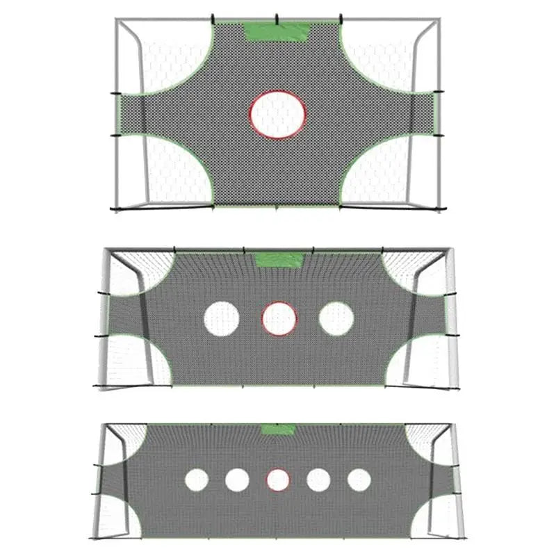 Doelwand - 3 gaten - verwijderbaar - gatendoek voor op doel - voetbalspullen - voetbal trainingsmateriaal - QUORE