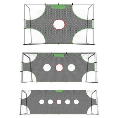 Doelwand - 3 gaten - verwijderbaar - gatendoek voor op doel - voetbalspullen - voetbal trainingsmateriaal - QUORE