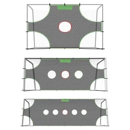 Doelwand - 3 gaten - verwijderbaar - gatendoek voor op doel - voetbalspullen - voetbal trainingsmateriaal - QUORE