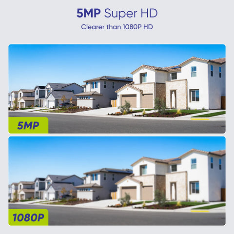 Sannce - DT81BF-CR1CP - Beveiligingscamerasysteem - 5MP - Openlucht - Bewakingscamera - Beveiligingscamera - Beveiligingscamerasysteem - 4 stuk - NTSC,PAL - Zwart