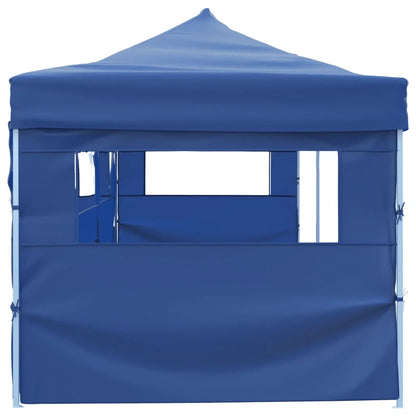 Partytent – Tuinpaviljoen – Ontvangsttent – Opvouwbare Tent – Markt Tent – 3x9 Meter – Waterdicht Oxford Polyester – Staal Frame - Blauw