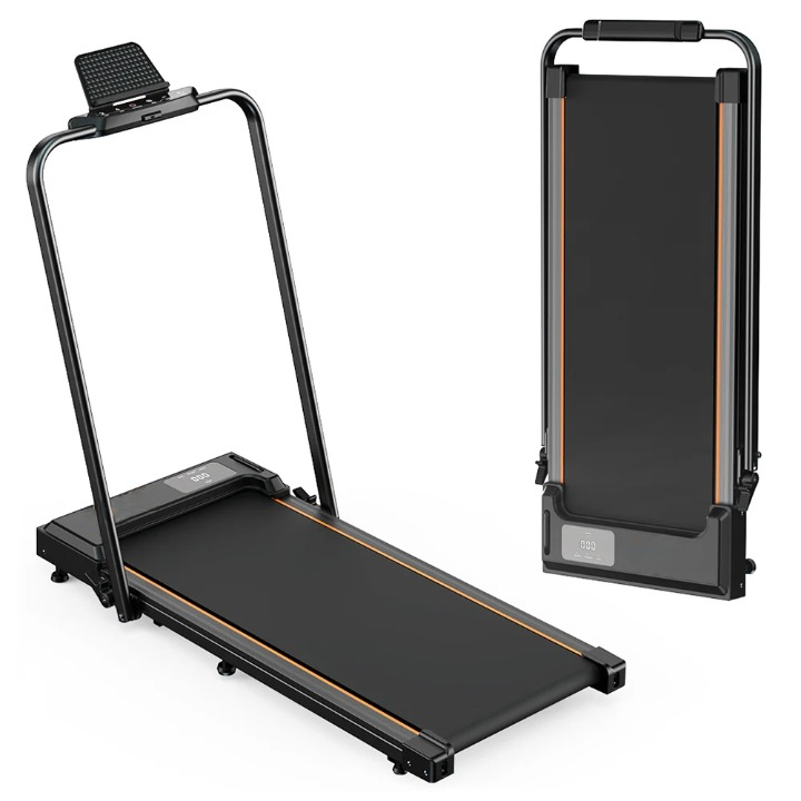 Loopband - Loopbanden - Wandelband - Walking Pad - Treadmill - Opvouwbaar - met LED-Display - Max Snelheid 1-6KM/h - 2.5 PK Motor - 40dB - 120kg Max. Belasting - 8 Lagen Loopgordels - 119.5 x 56 x 100.3cm - Zwart