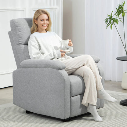 Relaxfauteuil – Relaxstoel – Zitzak – Fauteuil – Verstelbare Rugleuning – Linnenlook Bekleding – Comfortabele Schuimvulling