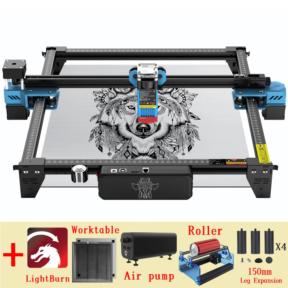 Twotrees Laser Engraving Machine TTS-55 PRO 40W TTS-10PRO 80W Metal Laser Engraver Wifi Control MDF Acrylic Acid Cutting Machine - QUORE