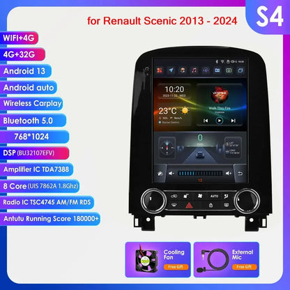 9,7 Inch Autoradio – Multimediasysteem – Navigatie – Carplay – Touchscreen – Android 14 – Snelle Octa-Core Processor - QUORE