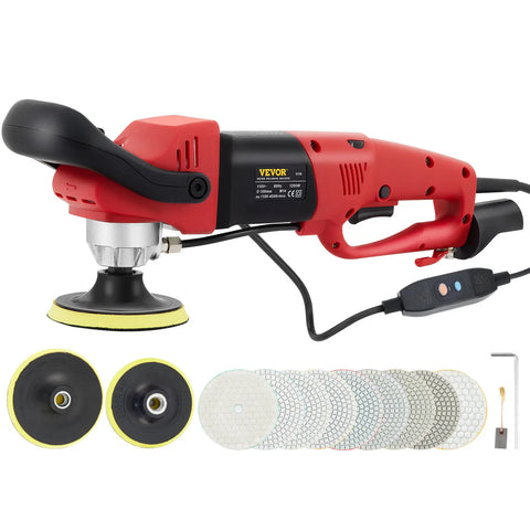 VEVOR Electric Wet Stone Polisher Grinder Sander Buffing Machine Variable Speed Water Mill for Marble Granite Finish Polishing