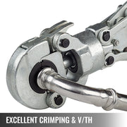 Vevor - Krimptang - Hydraulische Krimper - Handbediend Persgereedschap - V- & TH-vormige bek - 6T Kracht - Blauw