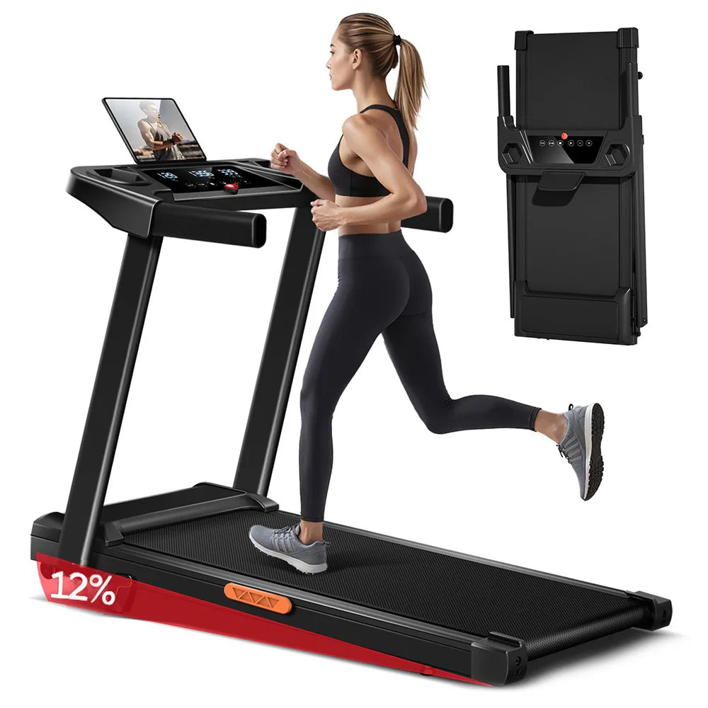 ROBORE SF10 Treadmill With 12% Incline, Electric Treadmill 12KM/H, Foldable Treadmill for home with 3.0 HP Motor and LED Display