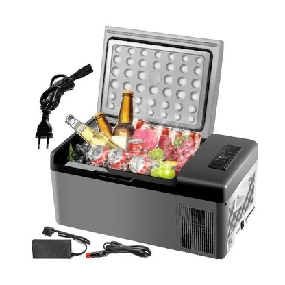 Mini Koelkast – Minibar – Vrieskast – Draagbare Koelbox – Auto Koelkast – 15 Liter Inhoud – Batterijbescherming