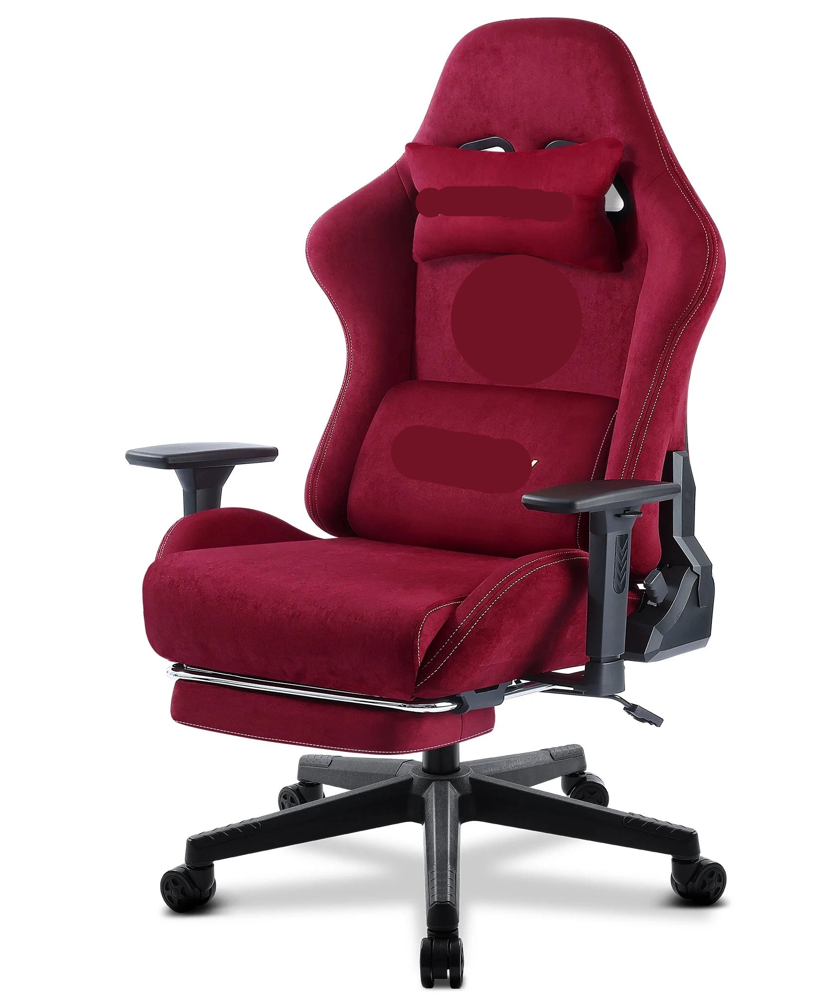 Bureaustoel – Bureaustoel Ergonomisch – Werkstoel – Gamingstoel – Bureauzetel – Faux-suède Bekleding – Verstelbare Rugleuning Met Voetsteun - QUORE