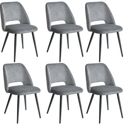 Set of 2/4/6 Stylish Corduroy Dining Chair - Soft Fabric Seat, Ergonomic Design, Suitable for Family Dining Space
