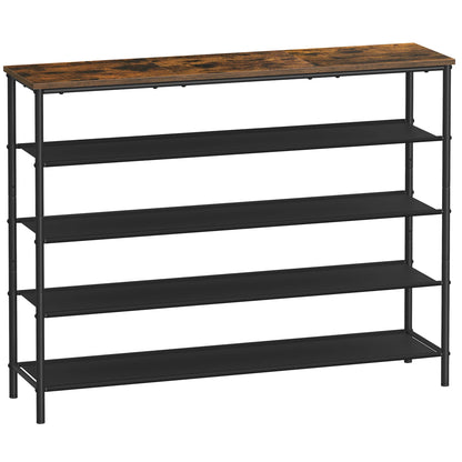 VASAGLE shoe rack shoe cabinet 5-level standing rack, narrow, for hallway - QUORE