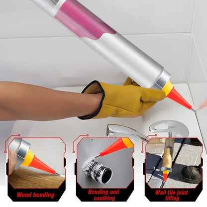 Kitpistool - Kit - Elektrische Kitspuit - Accu Kitspuit - Koker Pistool - 10000N - 6 Snelheden -  Draadloos Lijmpistool met 2 - QUORE